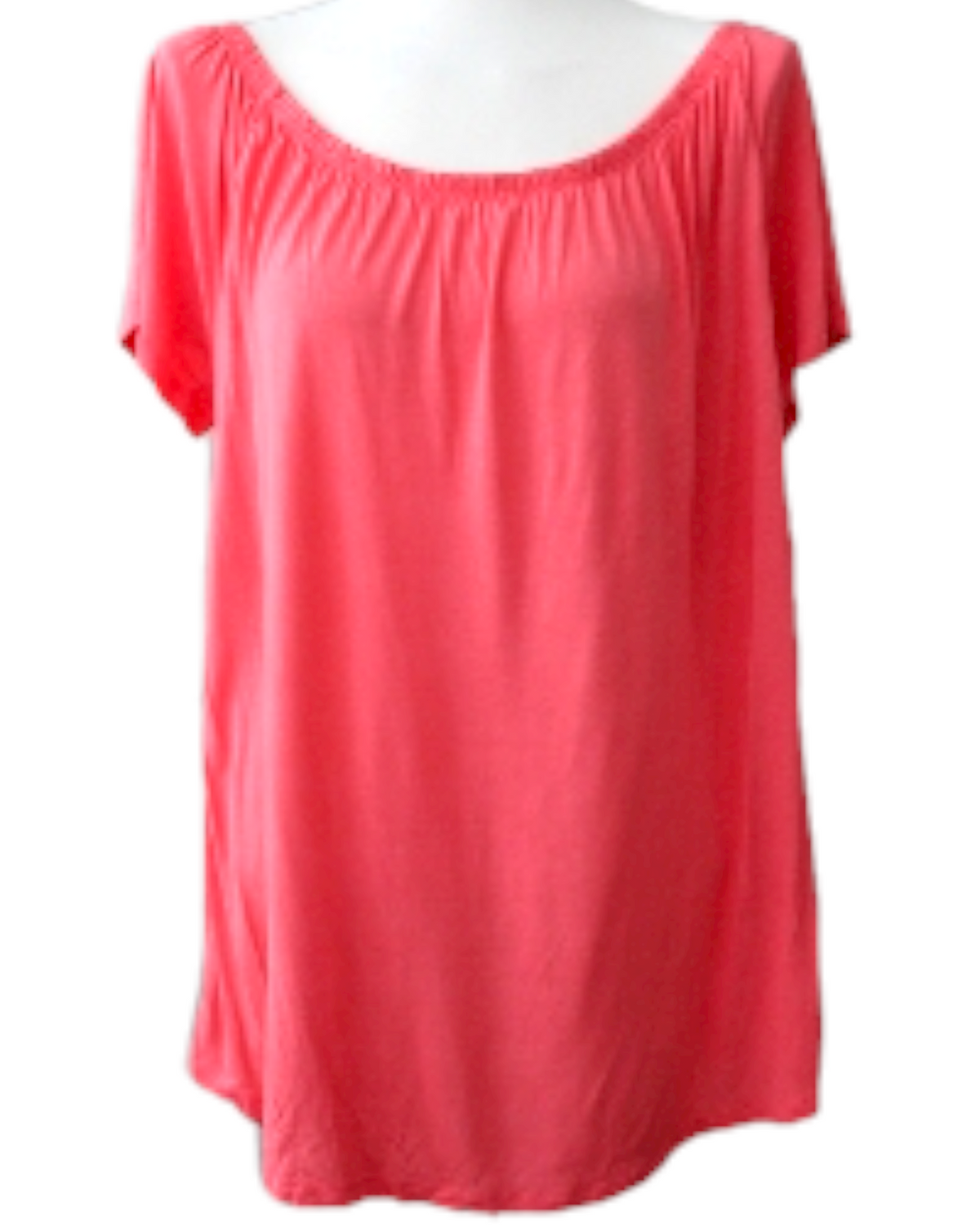 Warm Spring OLD NAVY coral tropics knit top
