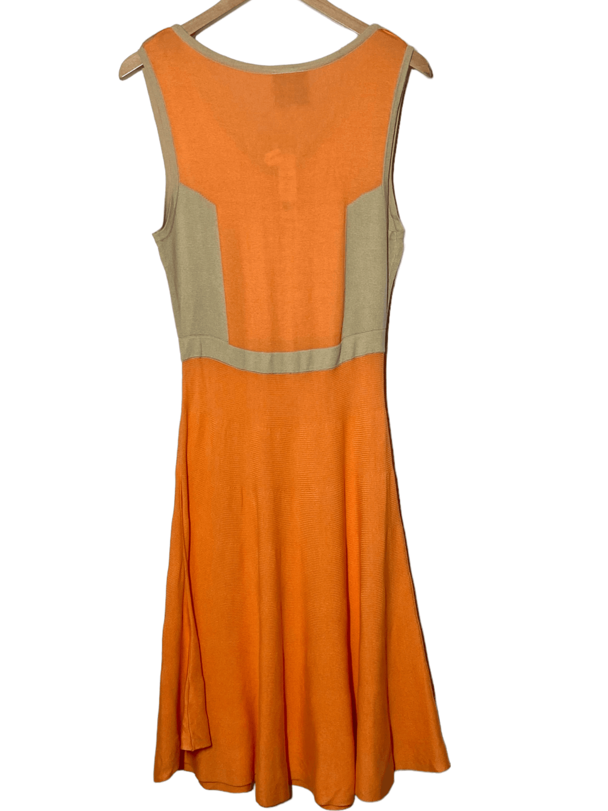 Warm Spring ROMEO &amp; JULIET COUTURE orange tan knit sweater dress