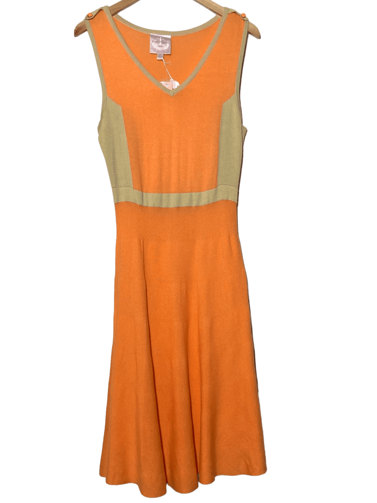 Warm Spring ROMEO &amp; JULIET COUTURE cantaloupe orange sweater dress