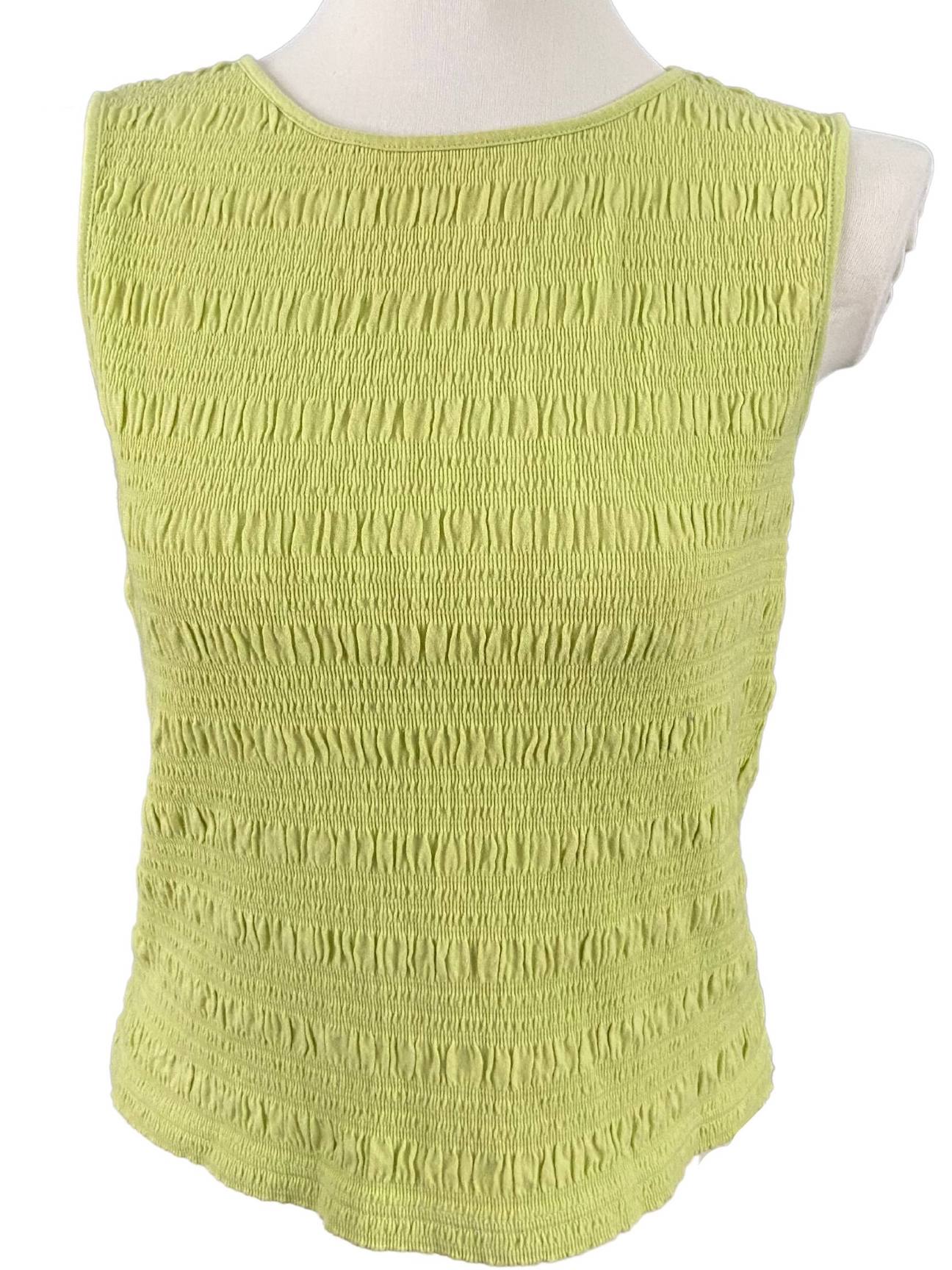 Warm Spring TALBOTS chartreuse stretch top
