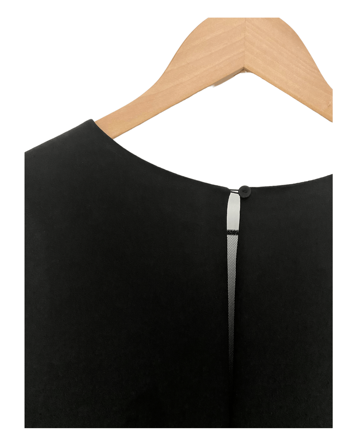 Winter Black BCBGMAXAZRIA sheer panel wide leg jumpsuit